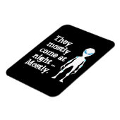 かわいい白黒エイリアン引用文 マグネット (左側)