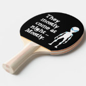 かわいい白黒エイリアン引用文 卓球ラケット (正面アングル)
