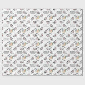 かわいい白黒カウファームアニマルフォト気持ち ラッピングペーパー (フラット)