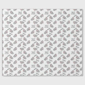 かわいい白黒カウファーム動物気持ち ラッピングペーパー (フラット)