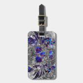 かわいい白黒カラフルネオンスカルヒッチカバー ラゲッジタグ (正面縦)