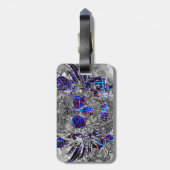 かわいい白黒カラフルネオンスカルヒッチカバー ラゲッジタグ (裏面縦)