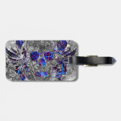 かわいい白黒カラフルネオンスカルヒッチカバー ラゲッジタグ (裏面横)