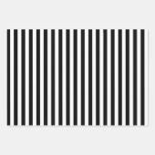 かわいい白黒グリッターオレンジカボンプキンハロウィーン ラッピングペーパーシート (正面3)