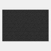 かわいい白黒グリッターオレンジカボンプキンハロウィーン ラッピングペーパーシート (正面)