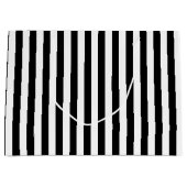 かわいい白黒ストライプ ラージペーパーバッグ (正面)