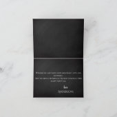 かわいい白黒タイポグラフィハッピーニューイヤー写真 カード (内部)