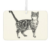 かわいい白黒タビーキャットカーエアーフレッシュナー カーエアーフレッシュナー (裏面)