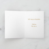 かわいい白黒ネコパーソナライズされたペット誕生日 カード (内部)