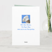 かわいい白黒ネコ誕生日 カード (裏面)