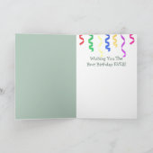 かわいい白黒ネコ誕生日 カード (内部)