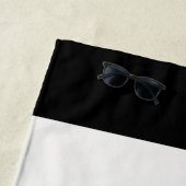 かわいい白黒ノストラダムスラマプールパーティー ビーチタオル (インサイチュ)