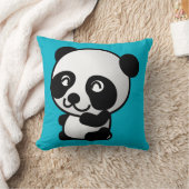 かわいい白黒ハッピーパンダ クッション (ブランケット)