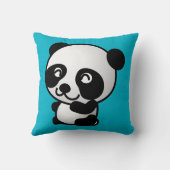 かわいい白黒ハッピーパンダ クッション (裏面)