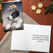 かわいい白黒パピドリームドッグトリートカスタム シーズンカード