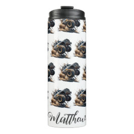 かわいい白黒パワーレースモンスタートラック タンブラー