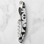 かわいい白黒パンダパターン ソムリエナイフ (正面)