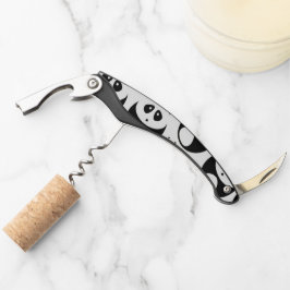 かわいい白黒パンダパターン ソムリエナイフ