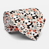 かわいい白黒パンダ ネクタイ (ロール)