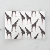 かわいい白黒ピンクキリン シーズンカード (内部)