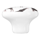 かわいい白黒ピンクキリン セラミックノブ (側面)