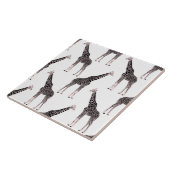 かわいい白黒ピンクキリン タイル (側面)