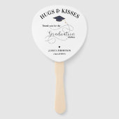 かわいい白黒フォトクラス卒業ありがとう ハンドファン (正面)