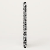 かわいい白黒フローラペイズリー Case-Mate iPhoneケース (裏面/左)