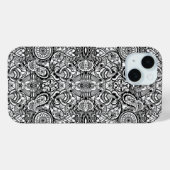 かわいい白黒フローラペイズリー Case-Mate iPhoneケース (裏面 (横))