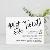 かわいい白黒プロットのツイスト結婚延期 セーブザデート (スタンド正面)