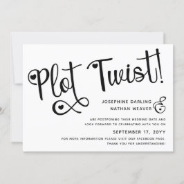 かわいい白黒プロットのツイスト結婚延期 セーブザデート