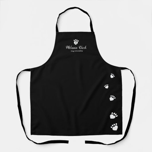 かわいい白黒ペット動物の前足プリント エプロン (正面)