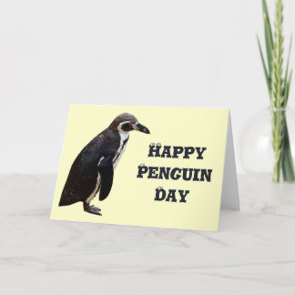 かわいい白黒ペンギン誕生日カード カード
