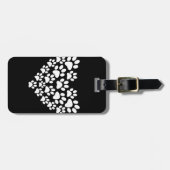 かわいい白黒ポープリント ラゲッジタグ (正面横)