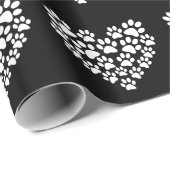 かわいい白黒ポープリント ラッピングペーパー (ロールコーナー)