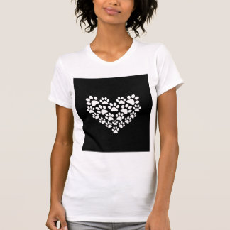 かわいい白黒ポープリント Tシャツ