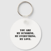 かわいい白黒ワードアートクラウドハート名カスタム キーホルダー (裏面)