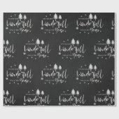 かわいい白黒一年で最も素敵な時間 ラッピングペーパー (フラット)