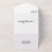 かわいい白黒愛は愛結婚のもの オールインワン招待状 (外側)