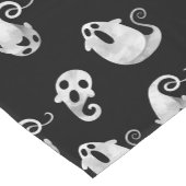 かわいい白黒水彩画の幽霊ハロウィン ショートテーブルランナー (コーナー)