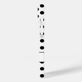 かわいい白黒水玉模様レトロパターンモノグラム Case-Mate iPhoneケース (裏面 / 左)