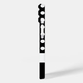 かわいい白黒水玉模様レトロパターンモノグラム Case-Mate iPhoneケース (裏面 / 左)