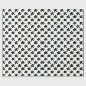 かわいい白黒猫の柄 ラッピングペーパー (フラット)