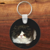かわいい白黒猫 キーホルダー (正面)