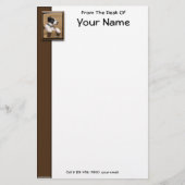 かわいい白黒眠っている子犬の写真パーソナライズされた 便箋 (正面)