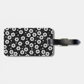 かわいい白黒花荷物札 ラゲッジタグ (裏面横)