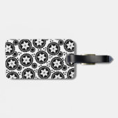 かわいい白黒花荷物札 ラゲッジタグ (裏面横)