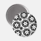 かわいい白黒花iPhoneマグネット マグネット (正面/裏面)