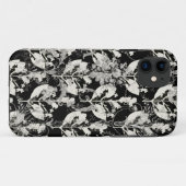 かわいい白黒葉抽象芸術パターン Case-Mate iPhoneケース (裏面(横))