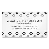 かわいい白黒足はパターンを印刷します マグネット名刺 (正面)